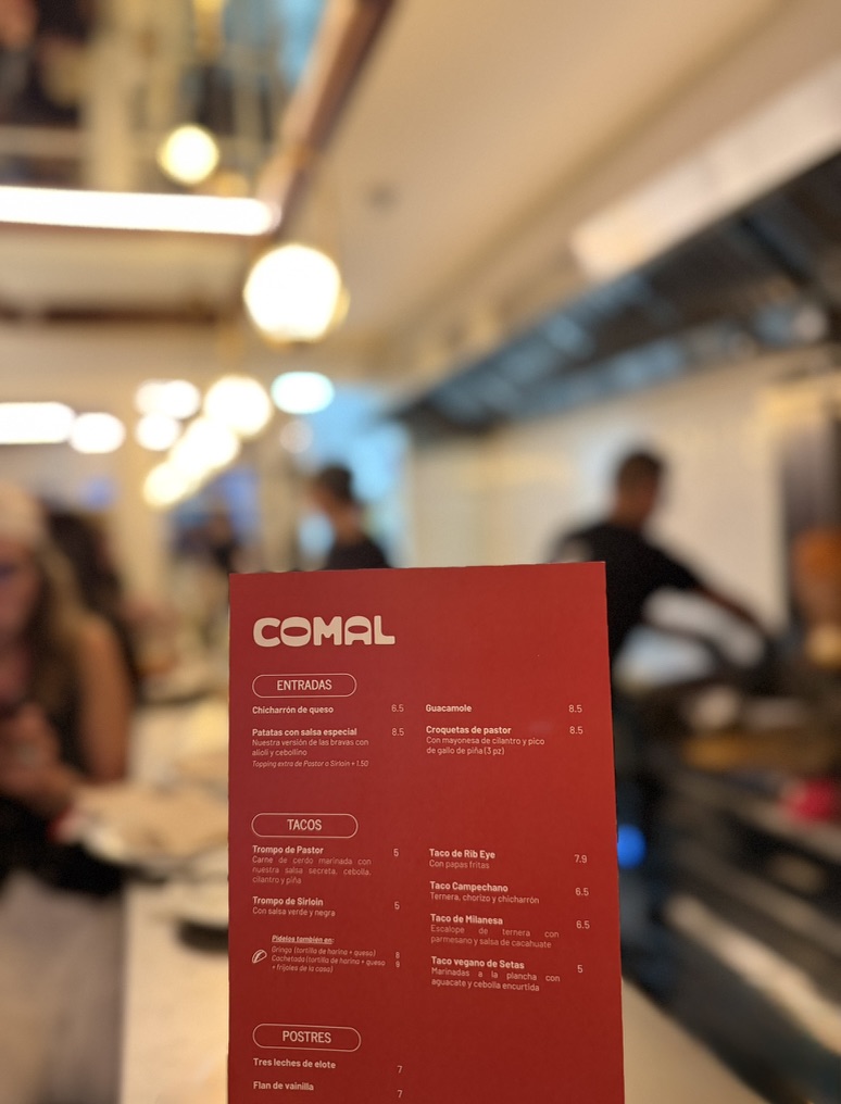 Menú de Comal